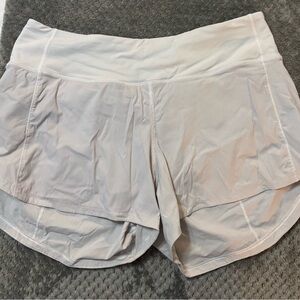 Women's Lululemon white Speed Up Shorts